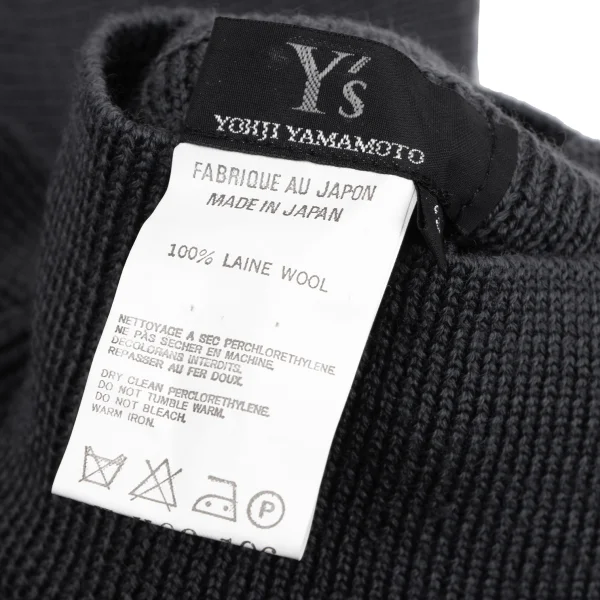 Y's Wool High Neck Knit Sweater K-163792_013