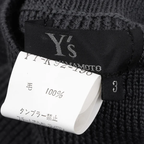 Y's Wool High Neck Knit Sweater K-163792_014
