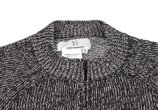 Y's Cotton Zip Up Short Sleeve Knit Sweater K-163794_007