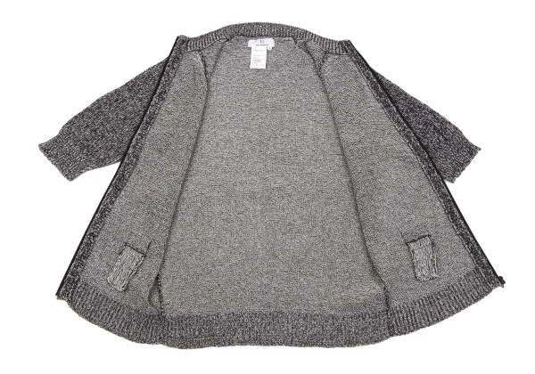 Y's Cotton Zip Up Short Sleeve Knit Sweater K-163794_012