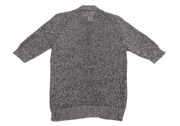 Y's Cotton Zip Up Short Sleeve Knit Sweater K-163794_013