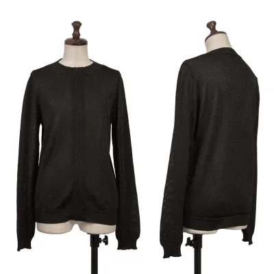 Y's Glitter Zip Up Knit Cardigan