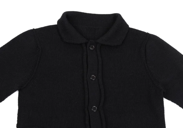 Y's Alpaca Blend Back Fringe Knit Cardigan K-163796_003