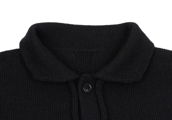 Y's Alpaca Blend Back Fringe Knit Cardigan K-163796_004