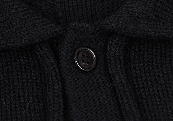 Y's Alpaca Blend Back Fringe Knit Cardigan K-163796_005