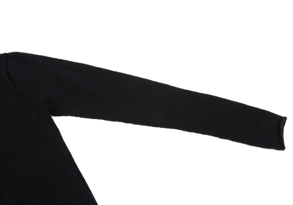 Y's Alpaca Blend Back Fringe Knit Cardigan K-163796_007