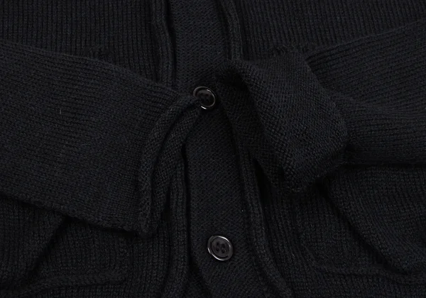 Y's Alpaca Blend Back Fringe Knit Cardigan K-163796_008