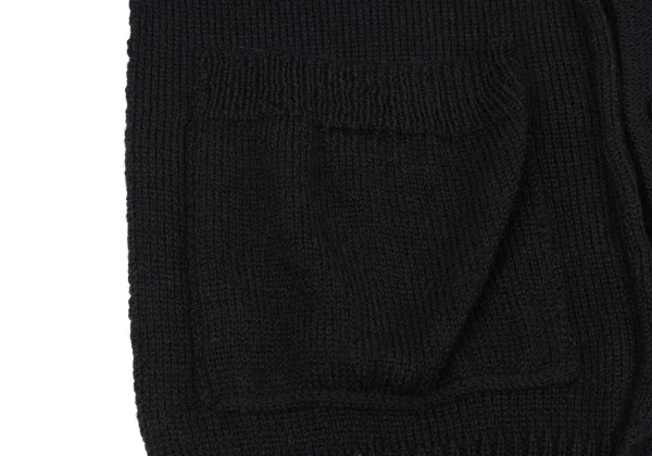 Y's Alpaca Blend Back Fringe Knit Cardigan K-163796_010