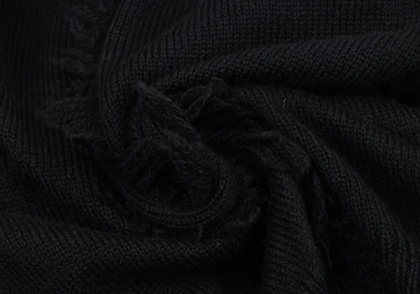 Y's Alpaca Blend Back Fringe Knit Cardigan K-163796_014