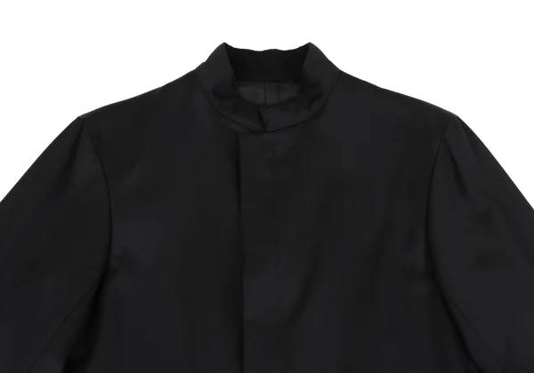 Y's Shiny Wool Stand Collar Double Zip Jacket K-163801_003