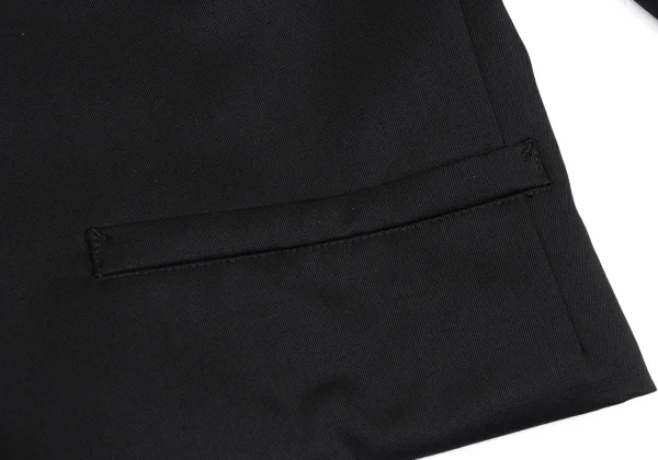 Y's Shiny Wool Stand Collar Double Zip Jacket K-163801_008