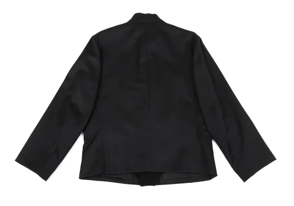 Y's Shiny Wool Stand Collar Double Zip Jacket K-163801_012