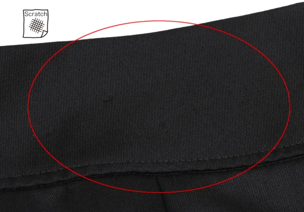 Y's Check Lining Wrap Design Shiny Wool Skirt K-163802_006