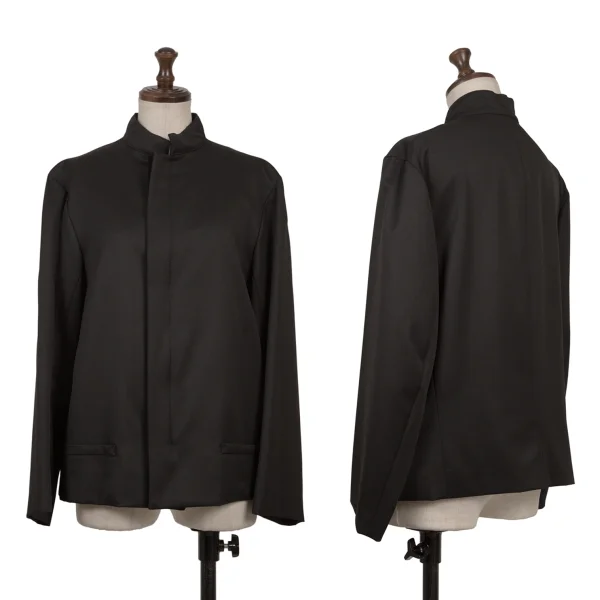 Y's Shiny Wool Stand Collar Jacket & Skirt K-163803_002