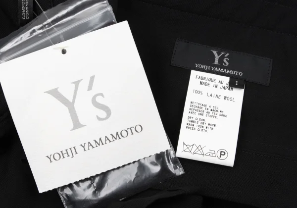 Y's Wool Gaba Double Cuffs Stand Collar Jacket K-163807_017