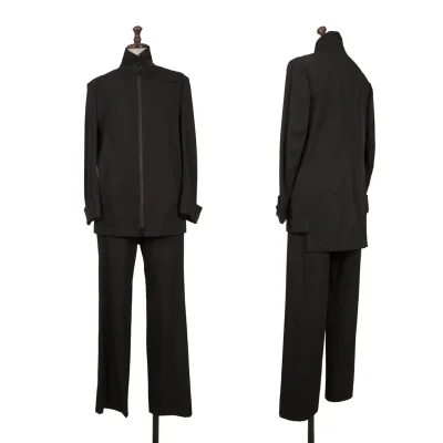 Y's Wool Gaba Double Cuffs Stand Collar Jacket & Pants