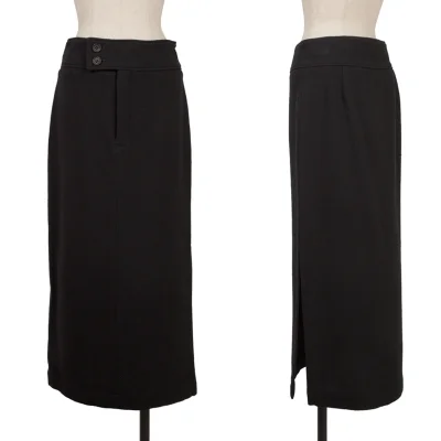 Y's Wool Tweed Side Slit Skirt