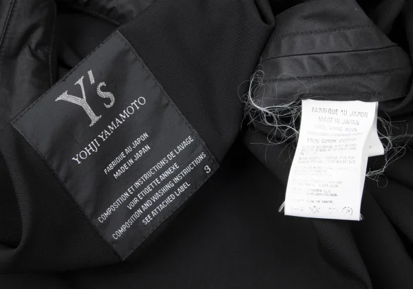 Y's Wool Gaba Round Hem Short Sleeve Shirt K-163816_012