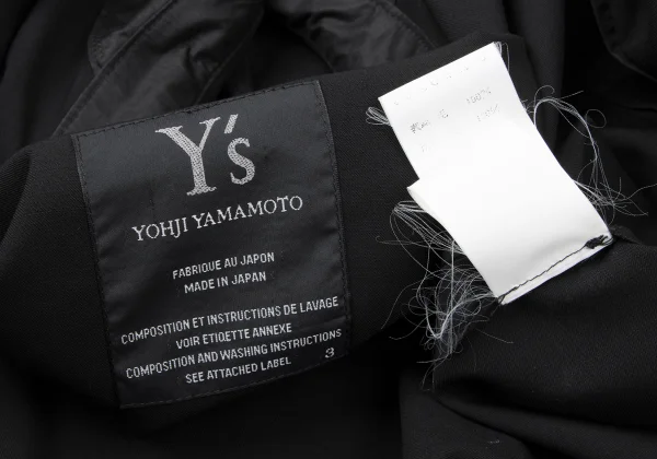 Y's Wool Gaba Round Hem Short Sleeve Shirt K-163816_013