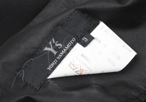 Y's Wool Gaba Asymmetry Waist Cord Skirt K-163817_013