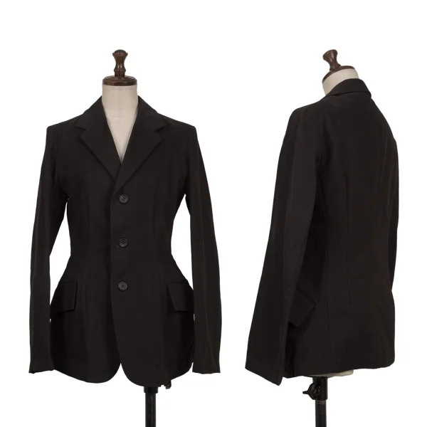 ワイズY's コットンダック地3Bジャケット 黒2