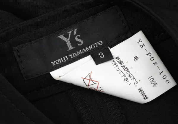 Y's Wool Gaba Back Pocket Design Pants K-163821_012