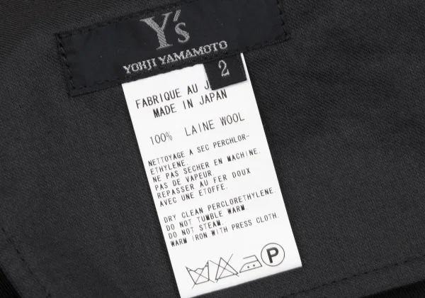 Y's Wool Gabardine Pants K-163822_011