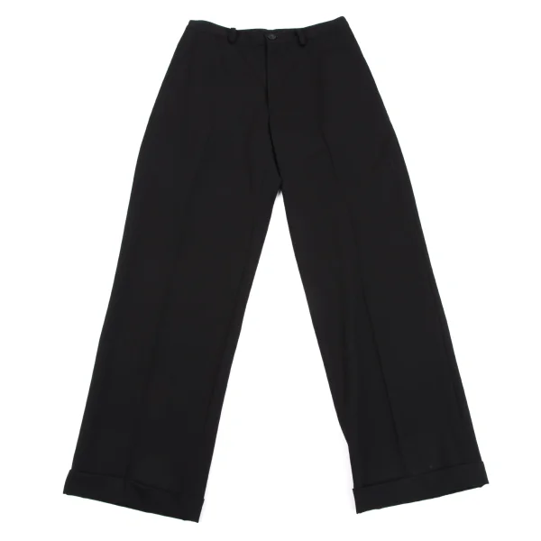Y's Wool Gabardine Double Pants Black 3 K-163826_001