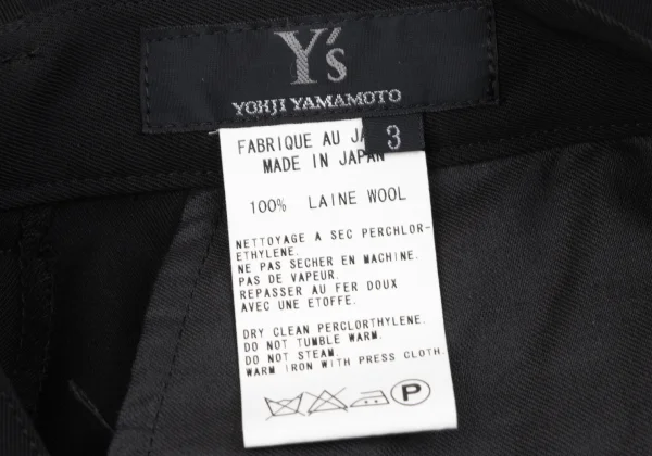 Y's Wool Gabardine Double Pants K-163826_011