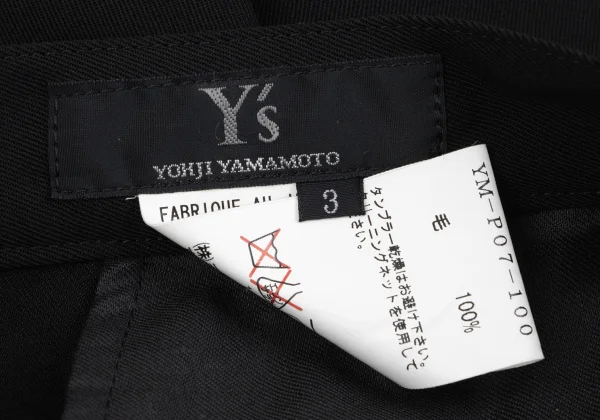 Y's Wool Gabardine Double Pants K-163826_012