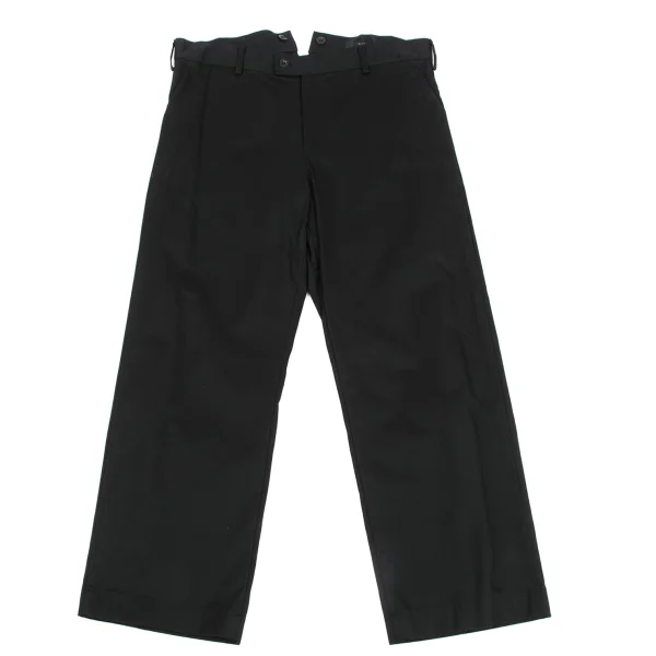 Y's Cotton Wide Pants Black 3 K-163828_001