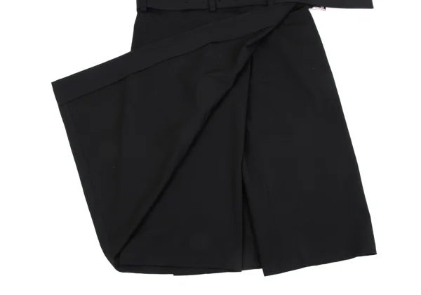 Y's Wool Gabardine Wrap Belted Wide Pants K-163829_010