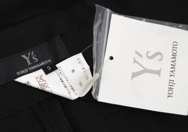 Y's Wool Gabardine Wrap Belted Wide Pants K-163829_017