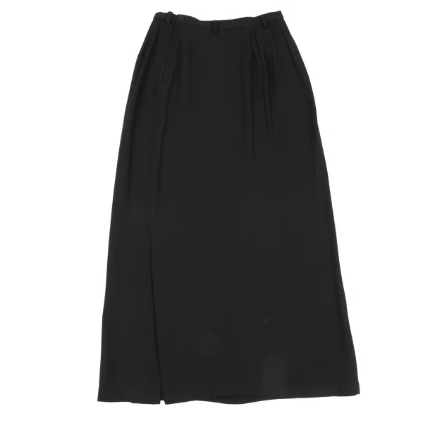Y's Wool Rayon Back Slit Skirt K-163831_005