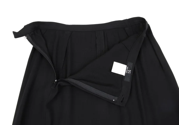 Y's Wool Rayon Back Slit Skirt K-163831_007