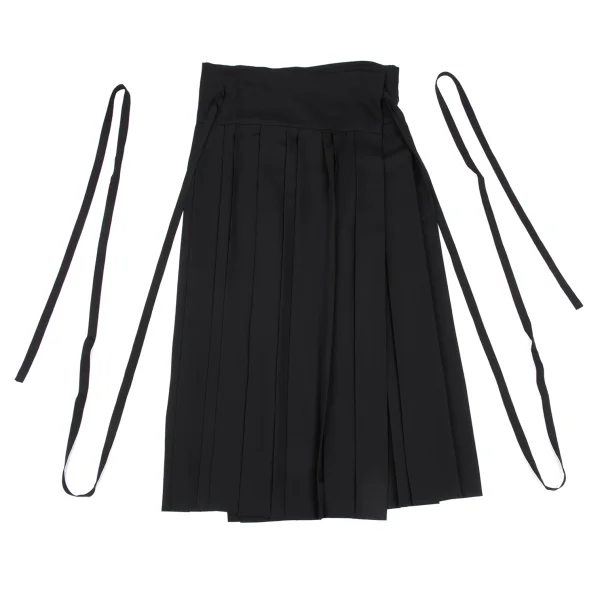Y's Wool Silk Pleats Wrap Skirt K-163832_002