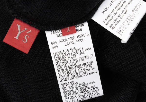 Y's Red Label Aclylic Wool Knit Sweater K-163833_011