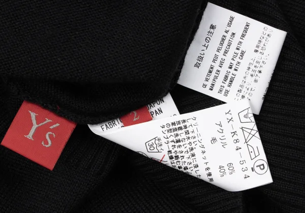 Y's Red Label Aclylic Wool Knit Sweater K-163833_012