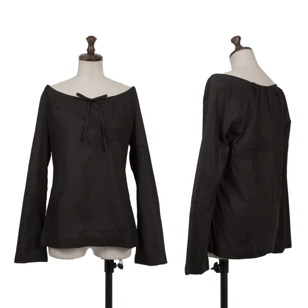 JUNYA WATANABE COMME des GARCONS Butterfly Embroidery Blouse Black S K-163836_001