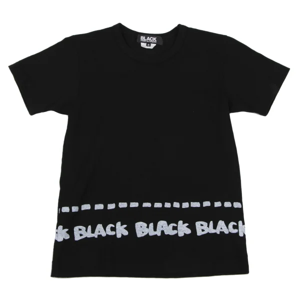 BLACK COMME des GARCONS Hem Logo Printed T-shirt Black S K-163839_001