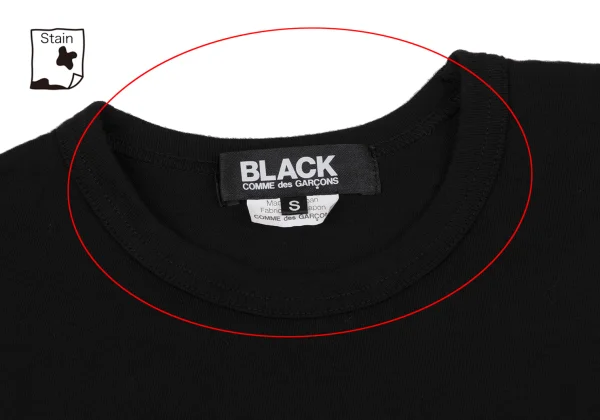 BLACK COMME des GARCONS Hem Logo Printed T-shirt K-163839_003
