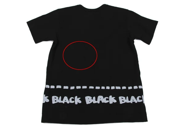 BLACK COMME des GARCONS Hem Logo Printed T-shirt K-163839_008