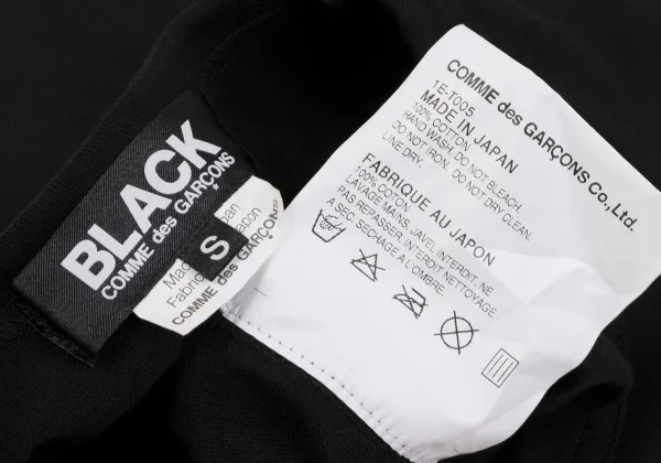 BLACK COMME des GARCONS Hem Logo Printed T-shirt K-163839_011