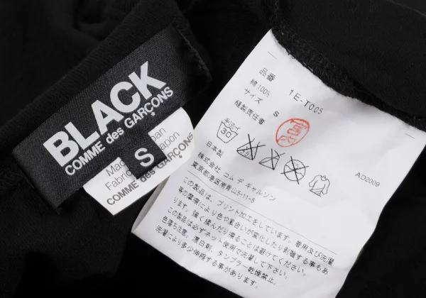 BLACK COMME des GARCONS Hem Logo Printed T-shirt K-163839_012