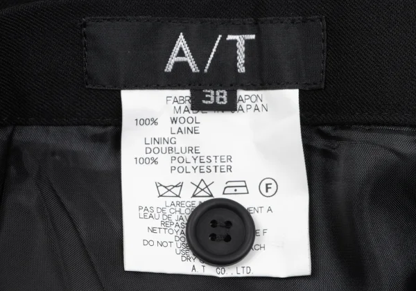 A/T Wool Switching Design Skirt K-163843_012