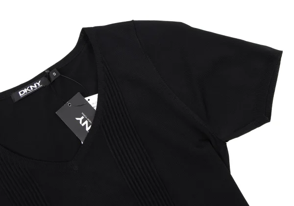 DKNY Acrylic Blend Pin Tuck Switching Short Sleeve Knit K-163844_005