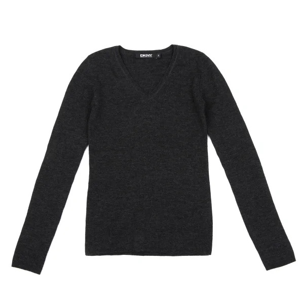 DKNY Wool V-neck Rib Knit K-163846_002