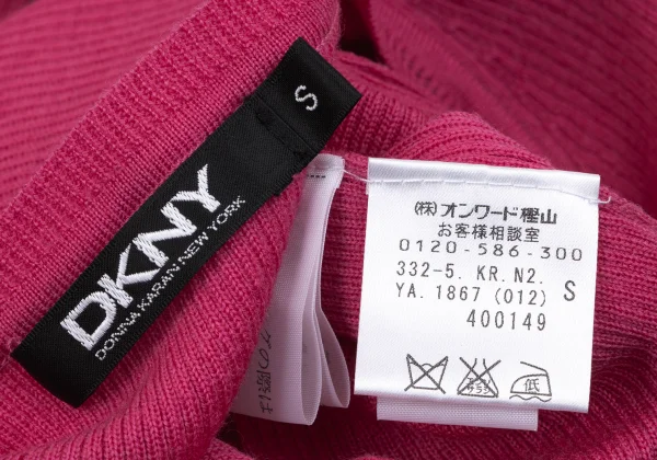 DKNY Wool V-neck Rib Knit K-163847_010