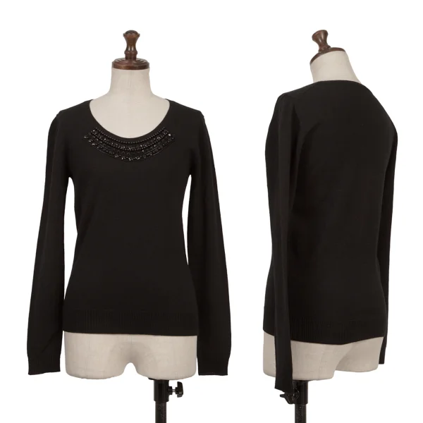 DKNY Cashmere Blend Wool Bijou Knit Black P K-163848_001