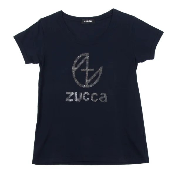 zucca Garment Dyed Cotton Rhinestone Logo T-shirt K-163852_002